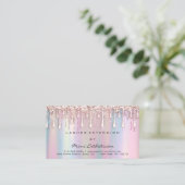 Nazorginstructies Glitter Roos Holograaf Drip Visitekaartje (Staand voorkant)