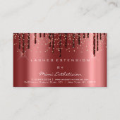 Nazorginstructies Lash Burgundy Drip Confetti Visitekaartje (Voorkant)