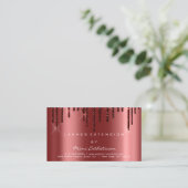 Nazorginstructies Lash Burgundy Drips Spark Visitekaartje (Staand voorkant)