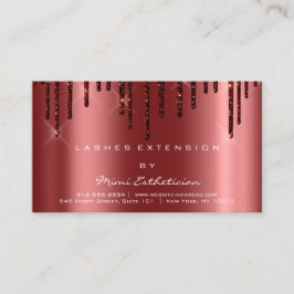 Nazorginstructies Lash Burgundy Drips Spark Visitekaartje