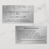 Nazorginstructies Lash Gold Drips Spark Visitekaartje (Voorkant / Achterkant)