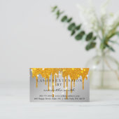 Nazorginstructies Lash Gold Drips Spark Visitekaartje (Staand voorkant)