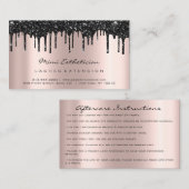 Nazorginstructies Lash Roos Black Drift VIP Visitekaartje (Voorkant / Achterkant)