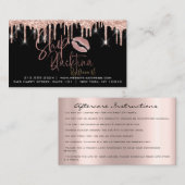 Nazorginstructies Lash Roos Drift Aangepaste Logo Visitekaartje (Voorkant / Achterkant)