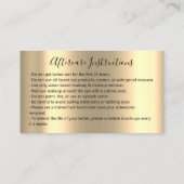 Nazorginstructies Lash Roos Gold Blush Framed Visitekaartje (Achterkant)