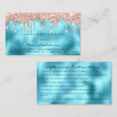 Nazorginstructies Lash Roos Gold Drids Ocean Visitekaartje (Voorkant / Achterkant)