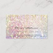 Nazorginstructies Lash Roos Gold Drip Glitter Visitekaartje (Voorkant)