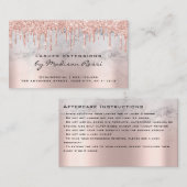 Nazorginstructies Lash Roos Gold Drips Marmer Visitekaartje (Voorkant / Achterkant)