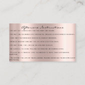 Nazorginstructies Lash Roos Gold Drips Vonk Visitekaartje (Achterkant)