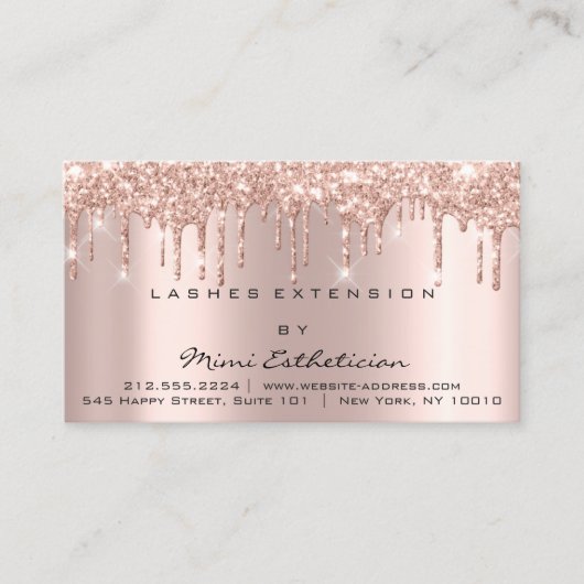 Nazorginstructies Lash Roos Gold Drips Vonk Visitekaartje (Voorkant)