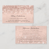 Nazorginstructies Lash Roos Gold Drips Vonk Visitekaartje (Voorkant / Achterkant)