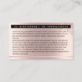 Nazorginstructies Lash Roos Gold Drips Vonk Visitekaartje (Achterkant)