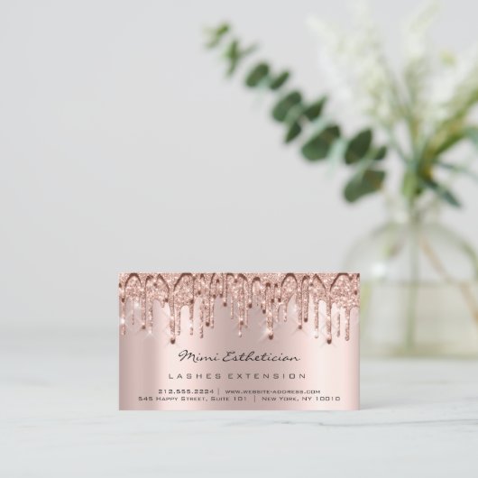 Nazorginstructies Lash Roos Gold Drivers 3D Visitekaartje (Staand voorkant)