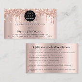 Nazorginstructies Lash Roos Gold Drivers Logo Visitekaartje (Voorkant / Achterkant)