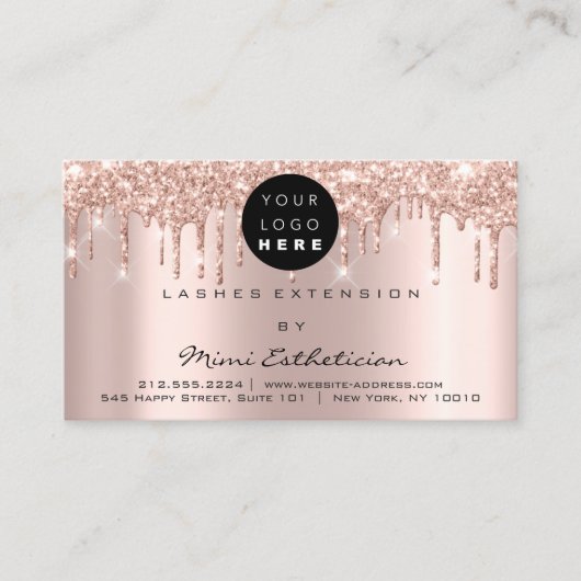 Nazorginstructies Lash Roos Gold Drivers Logo Visitekaartje (Voorkant)