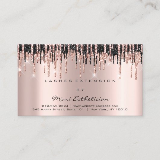 Nazorginstructies Lash Roos Gold Drivers zwart Visitekaartje (Voorkant)