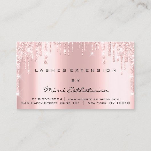 Nazorginstructies Lash Roos Gold Drives Roze Visitekaartje (Voorkant)