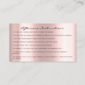 Nazorginstructies Lash Roos Gold Drives Roze Visitekaartje (Achterkant)