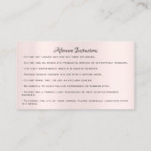 Nazorginstructies Lash Roos Gold Drives Roze Visitekaartje (Achterkant)