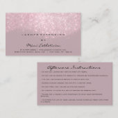 Nazorginstructies Lash Roos Gold Drives Roze Visitekaartje (Voorkant / Achterkant)