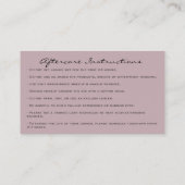 Nazorginstructies Lash Roos Gold Drives Roze Visitekaartje (Achterkant)