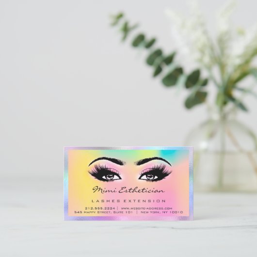 Nazorginstructies Lash Roos Holograaf Visitekaartje (Staand voorkant)