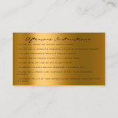 Nazorginstructies Lash Roos Holografen Gold Visitekaartje (Achterkant)