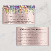 Nazorginstructies Lash Roos Holografen Visitekaartje (Voorkant / Achterkant)