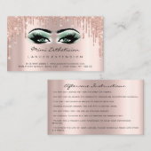 Nazorginstructies Lash Roos rokergroene ogen Visitekaartje (Voorkant / Achterkant)