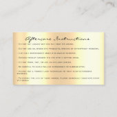 Nazorginstructies Lash Soft Gold Drives Glitte Visitekaartje (Achterkant)