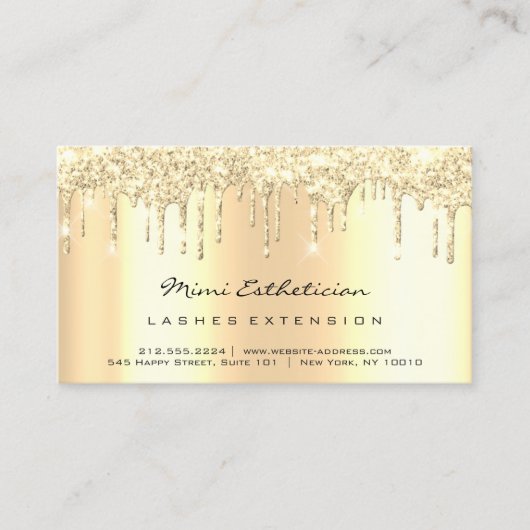 Nazorginstructies Lash Soft Gold Drives Glitte Visitekaartje (Voorkant)