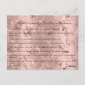 Nazorginstructies Lashes Extension Roos Birds Briefkaart (Achterkant)