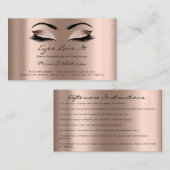 Nazorginstructies Lashes Extension Roos Blush Visitekaartje (Voorkant / Achterkant)