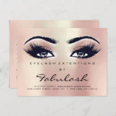Nazorginstructies Lashes Extension Roos Gold Briefkaart (Voorkant / Achterkant)