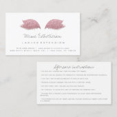 Nazorginstructies Lashes Extension Roos Grey Visitekaartje (Voorkant / Achterkant)