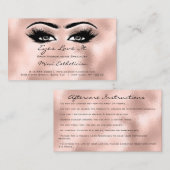 Nazorginstructies Lashes Extension Roos Skinn Visitekaartje (Voorkant / Achterkant)