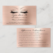 Nazorginstructies Lashes Extension Roos Spark Visitekaartje (Voorkant / Achterkant)