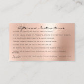 Nazorginstructies Lashes Extension Roos Spark Visitekaartje (Achterkant)