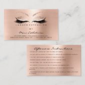 Nazorginstructies Lashes Extension Sparkly Visitekaartje (Voorkant / Achterkant)