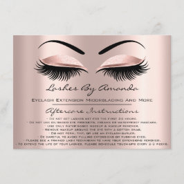 Nazorginstructies Lashes Roos Brows Makeup Kaart