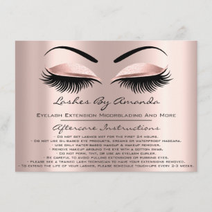 Nazorginstructies Lashes Roos Brows Makeup Kaart