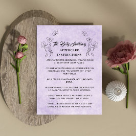 Nazorginstructies Logo vrouwen Body Butterflies Visitekaartje