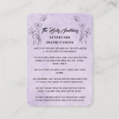 Nazorginstructies Logo vrouwen Body Butterflies Visitekaartje (Voorkant)