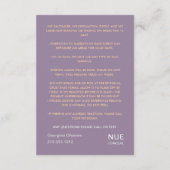 Nazorginstructies Logo vrouwen Lichaam Paarse Advieskaart (Achterkant)