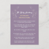 Nazorginstructies Logo vrouwen Lichaam Paarse Advieskaart (Voorkant)