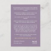 Nazorginstructies Logo vrouwen Lichaam Paarse Advieskaart (Achterkant)