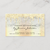 Nazorginstructies Luxe Gouden Glitter Druppels Visitekaartje (Voorkant)