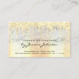 Nazorginstructies Luxe Gouden Glitter Druppels Visitekaartje