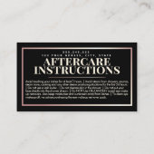 Nazorginstructies Modern Lash Roos Gold Kaart Afsprakenkaartje (Achterkant)