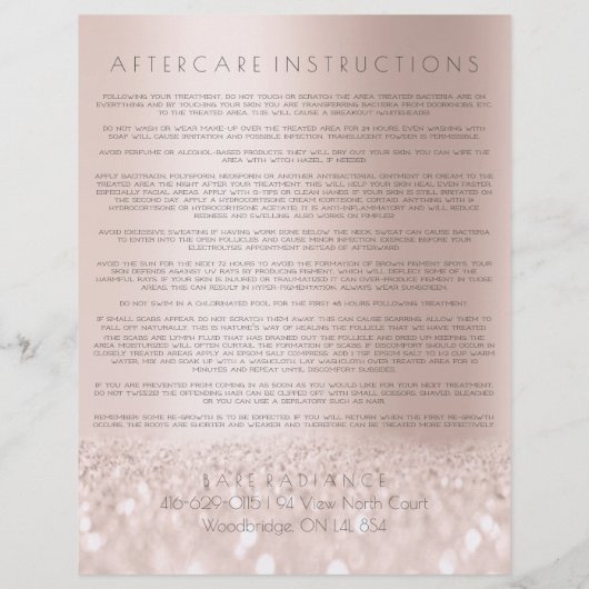 Nazorginstructies Roos Elektrolyse Logo grijs Flyer (Achterkant)